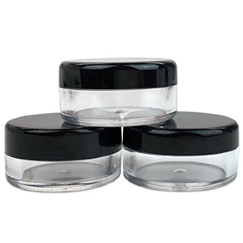 50 New Empty 5 Gram (0.17 Oz) Acrylic Round Jars - Bpa Free Plastic Containers For Cosmetic, Lotion, Cream, Makeup, Bead, Eye Sh