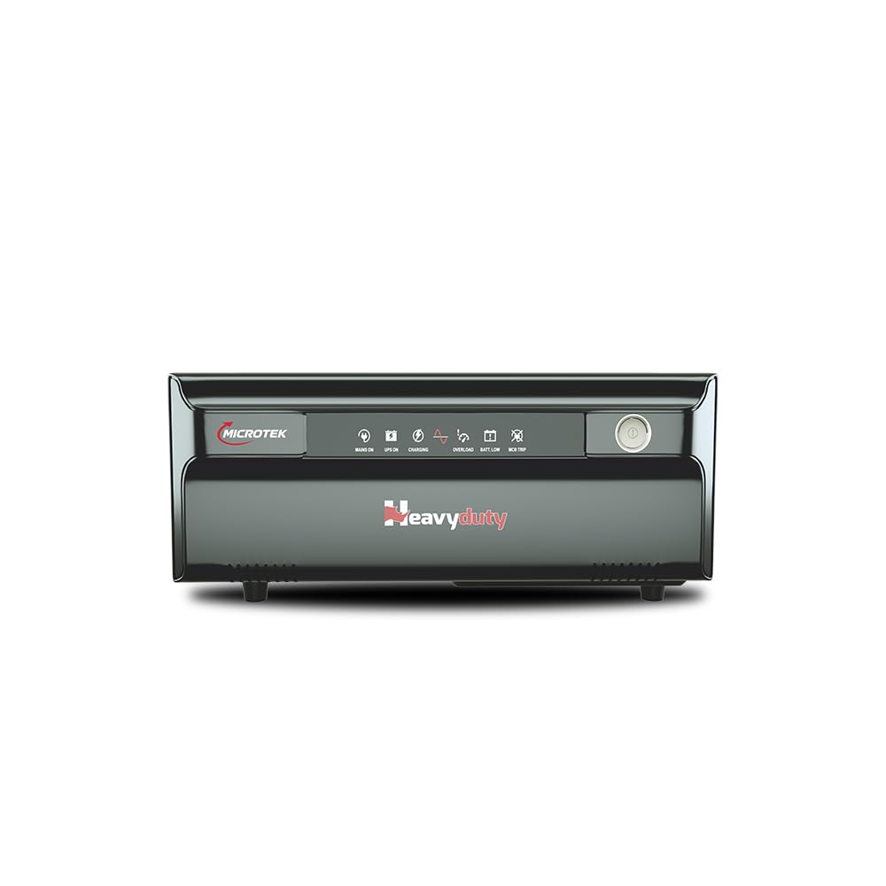 Microtek Heavy Duty 1550 Advanced Digital 1250Va/12V Inverter, Support 1 Battery With 3 Year Warranty For Home, Office & Shops