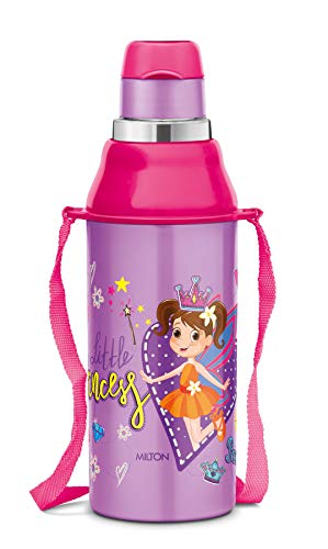 Milton Kool Steelight 400 Kids Plastic Insulated Water Bottle With Straw, 404 Ml, Sipper Bottle, Leak Proof, Bpa Free, Food Grad
