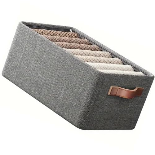 Homaxa Foldable Closet Organizer Box For Clothes & Pants  Durable Fabric Storage Bin, Hand Wash Only, No Printing, No Edge Pain