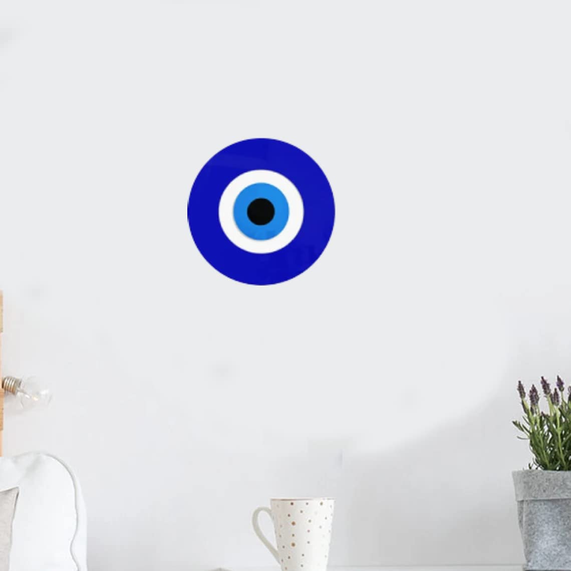 Incrizma Blue Evil Eye Wall Decor Hanging Ornament | 6 Diameter | Good Luck Charm | Wall Decor Amulet | Turkish Nazar Bead Decor