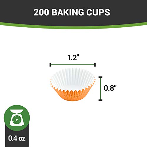 Restaurantware 0.4 Oz Foil Cupcake Liners,200 Grease-Resistant Metallic Cupcake Liners-For Baking Muffins And Pastries,Disposabl