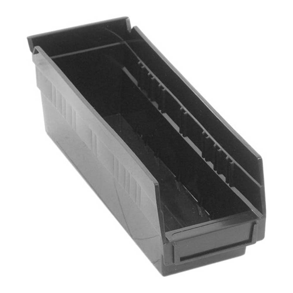 Quantum QSB101BK Black Economy Shelf Bin, 11-5/8 x 4-1/8 x 4 Size (Pack of 36)