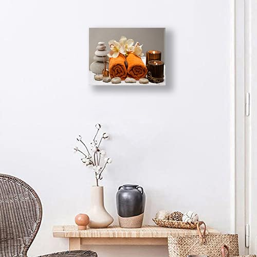 Remzoke Bathroom Wall Art Zen Bathroom Decor Zen Meditation Stone Canvas Prints Bathroom Pictures For Wall Zen Spa Painting Mode