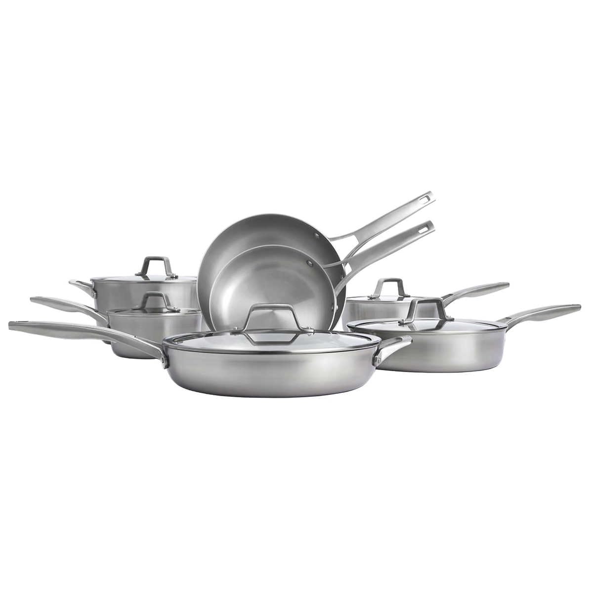 Calphalon Premier Stainless Steel Superior Even Heating. 3 Ply Metal Construction, Ergonomic Handles Stay Cool. Oven, Gas, Elect