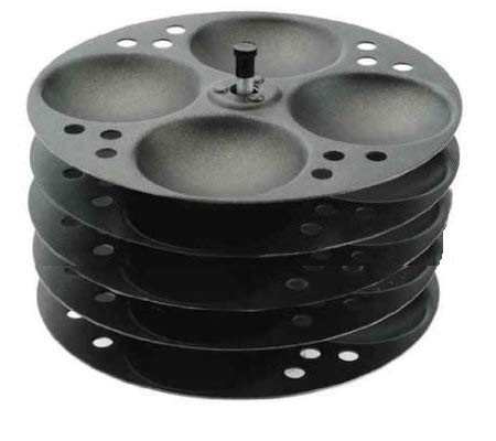 Tabakh 5-Plates Non-Stick Racks Stand, Makes 20 Idlis, Gray