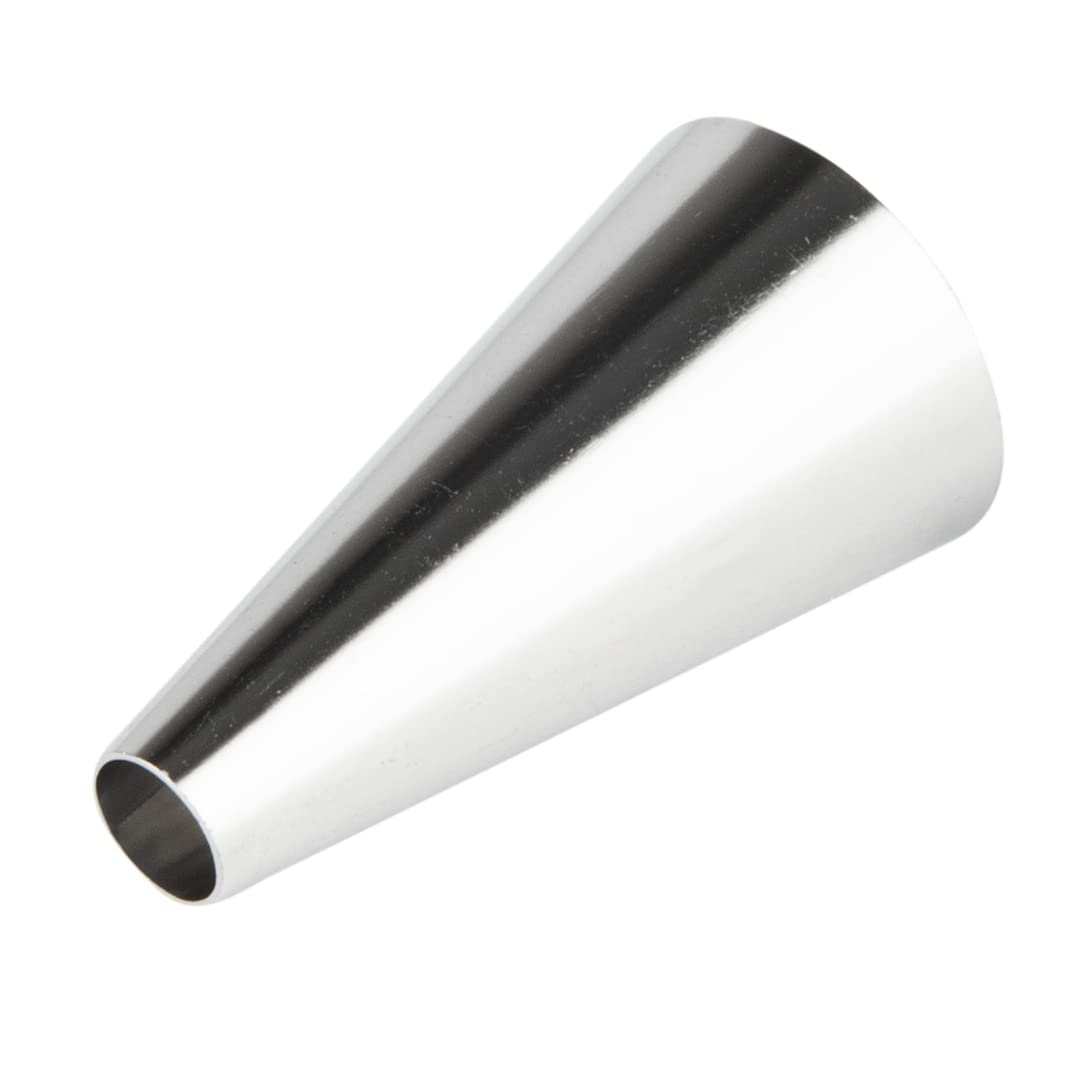 Restaurantware Pastry Tek Piping Tip 1 Round Round Tip For Icing - #10 Corrosion-Resistant Stainless Steel Icing Tip Dishwasher-