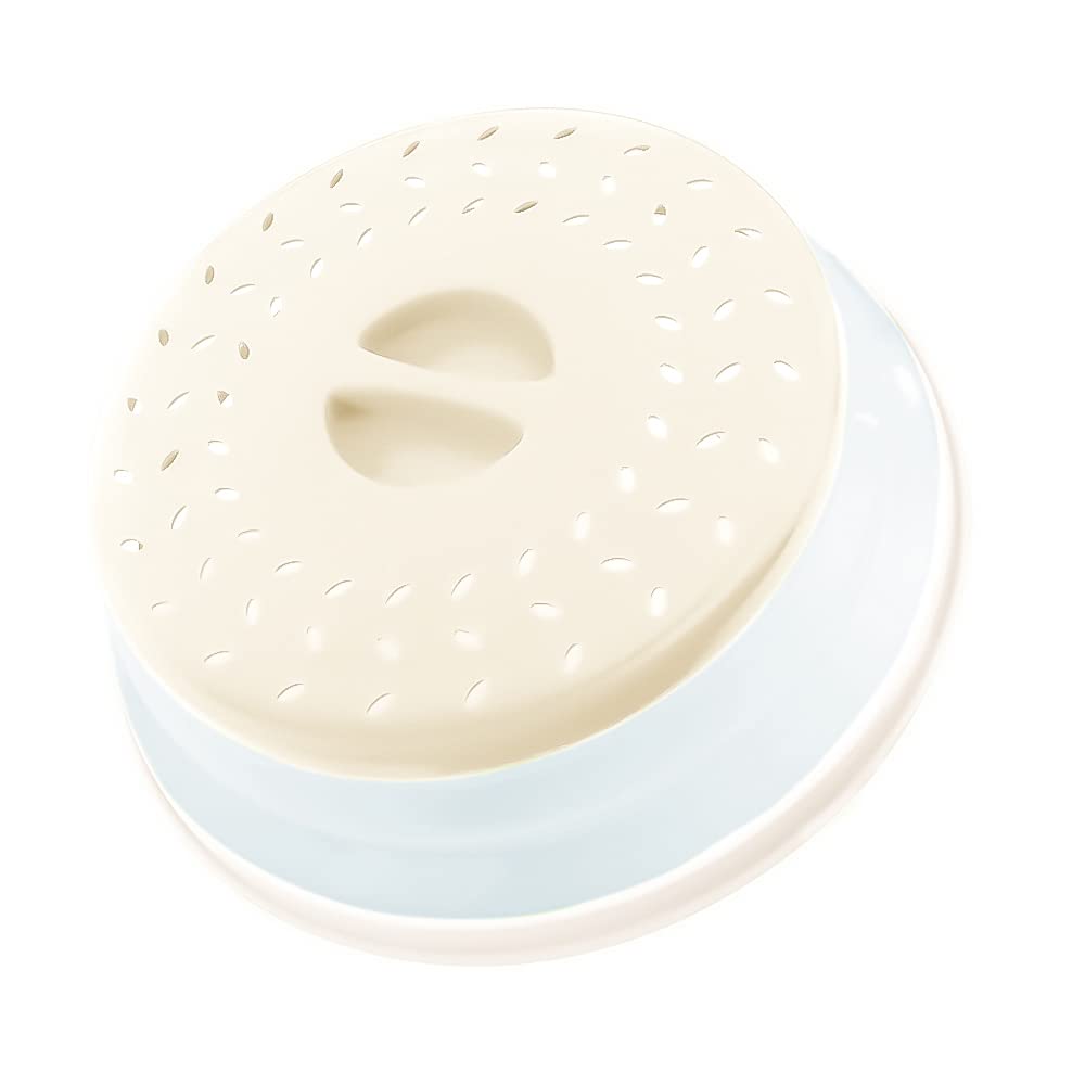 Collapsible Microwave Splatter Cover, Microwave Plate Cover With Steam Vent(10.5 IN,white)