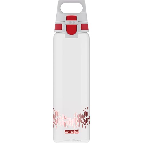 SIGG - Tritan Water Bottle - Total Clear ONE MyPlanet Red - Suitable For Carbonated Beverages - Dishwasher Safe - Leakproof - Lightweight - Scratch Resistant - BPA Free - 25 oz