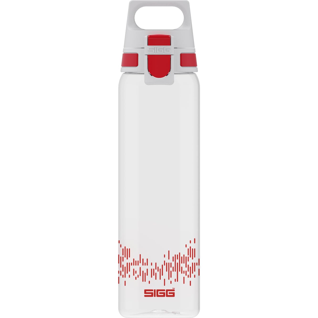 SIGG - Tritan Water Bottle - Total Clear ONE MyPlanet Red - Suitable For Carbonated Beverages - Dishwasher Safe - Leakproof - Lightweight - Scratch Resistant - BPA Free - 25 oz