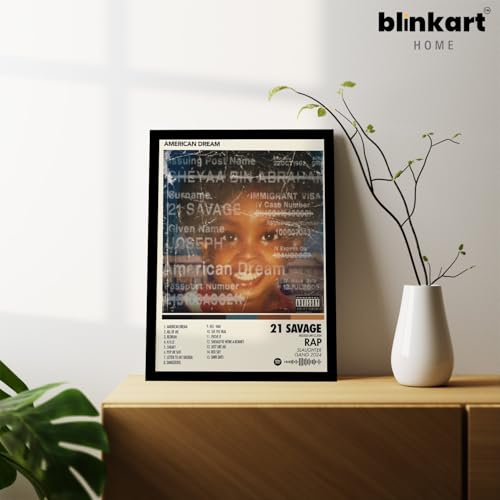 BLINKART 21 Savage(American Dream) Music Album Songs Poster Hanging Wall ArtWork PhotoFrames Art Home Bedroom Living Room Aesthe