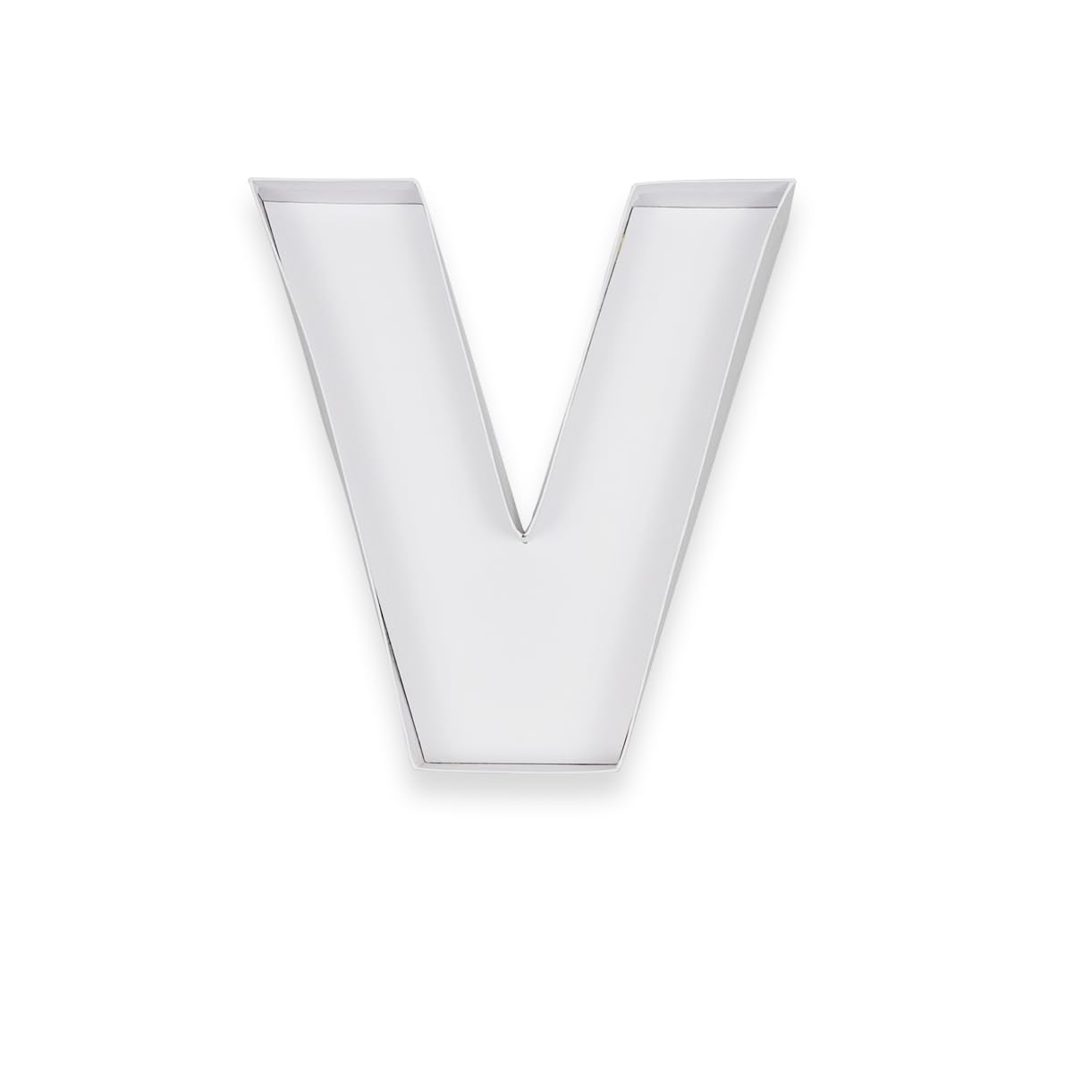 10 V Shaped Cardboard Letter Mache Chocolate Sweets Candy Container Box (White,V )