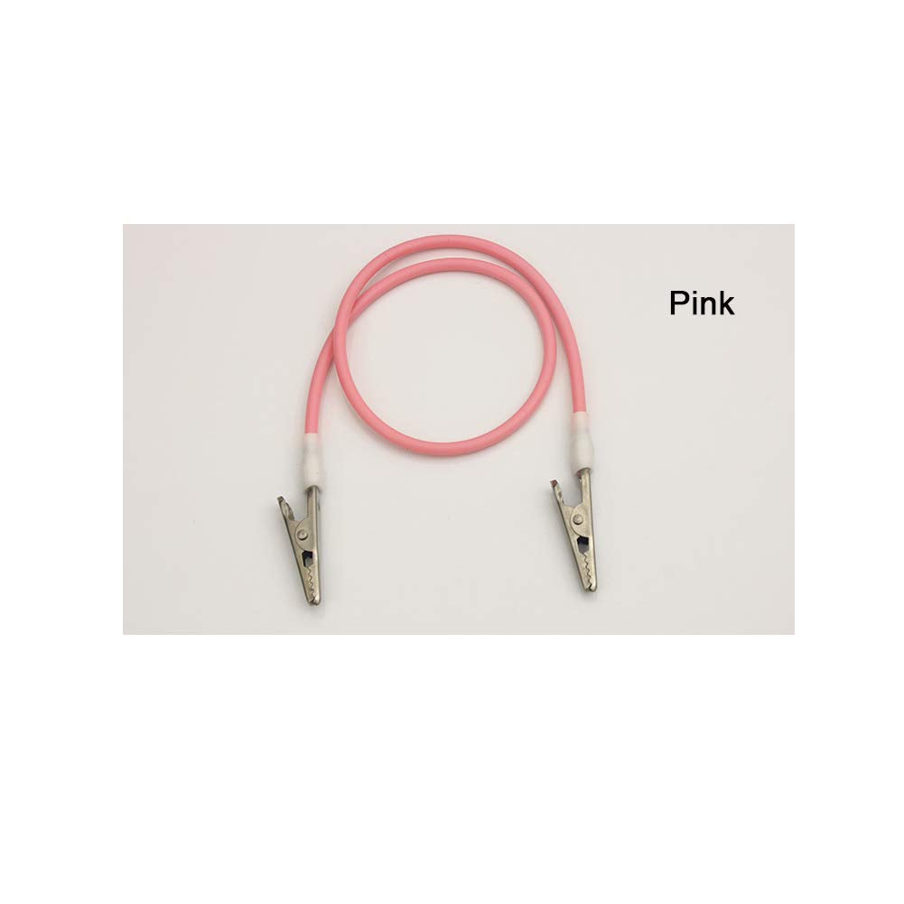 Angzhili 5 Pcs Dental Bib Clips,Silicone Napkin Clip Bib Holders With Colorful Silicone Lanyard And Stainless Steel Clip(Pink)