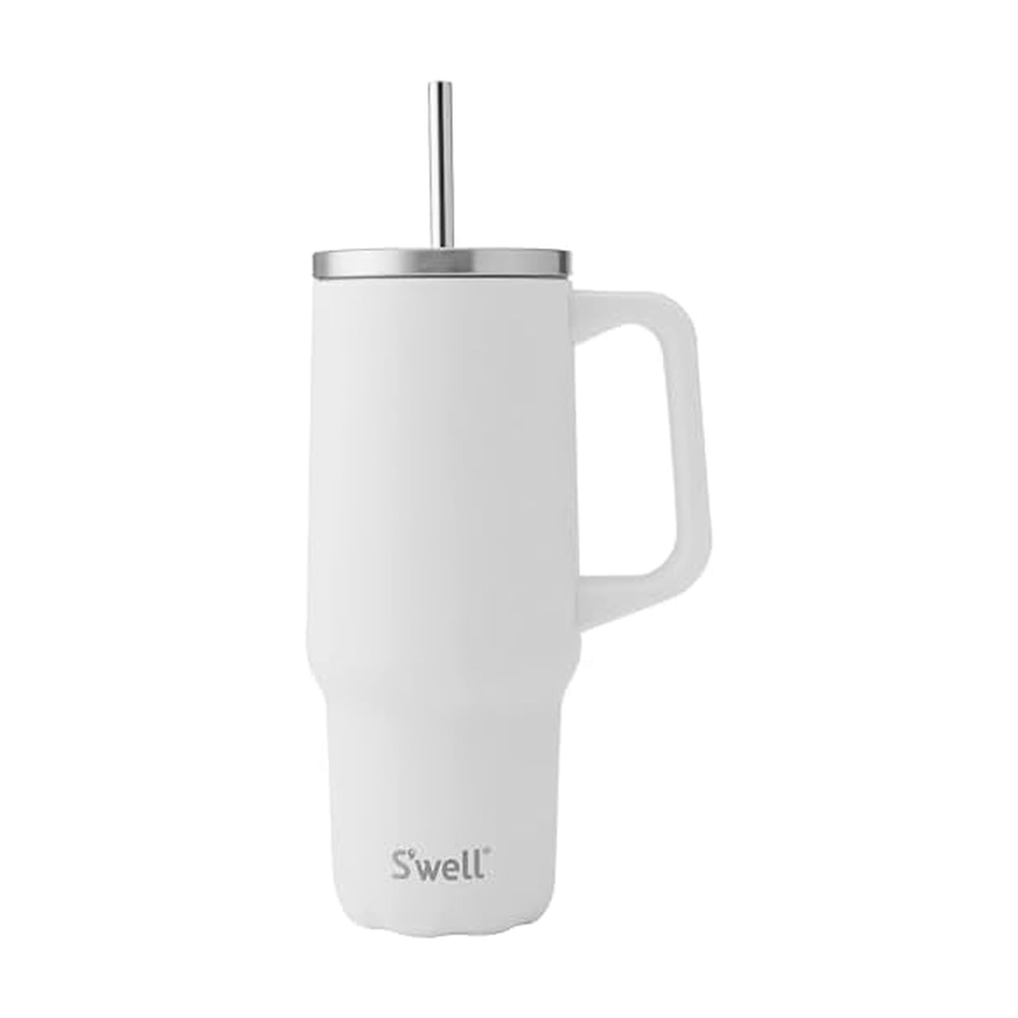 Swell Recycled Stainless Steel Tumbler XL with Straw and Handle, 30oz, Moonstone, Triple Layered Vacuum Insulated Container Kee