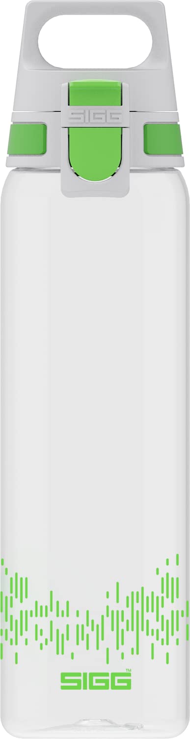 Sigg - Tritan Water Bottle - Total Clear One Myplanet Green - Suitable For Carbonated Beverages - Dishwasher Safe - Leakproof -