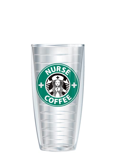 Nurse Coffee W/Black Lid Tumbler Cup 22 Oz | Fantastic Temperature Retention, Thermal Insulated! Dishwasher And Microwave Safe |