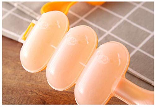 Woiwo 4 Pcs Roll Rice Ball Mould Small Ball Rice Ball 3 Connect Mould Shake Rice Ball Artifact Rice Ball Mould