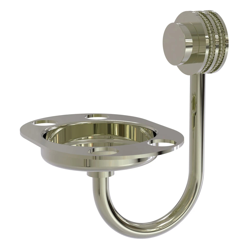 Venus Collection Tumbler and Toothbrush Holder with Dotted Accents - 426D-PNI