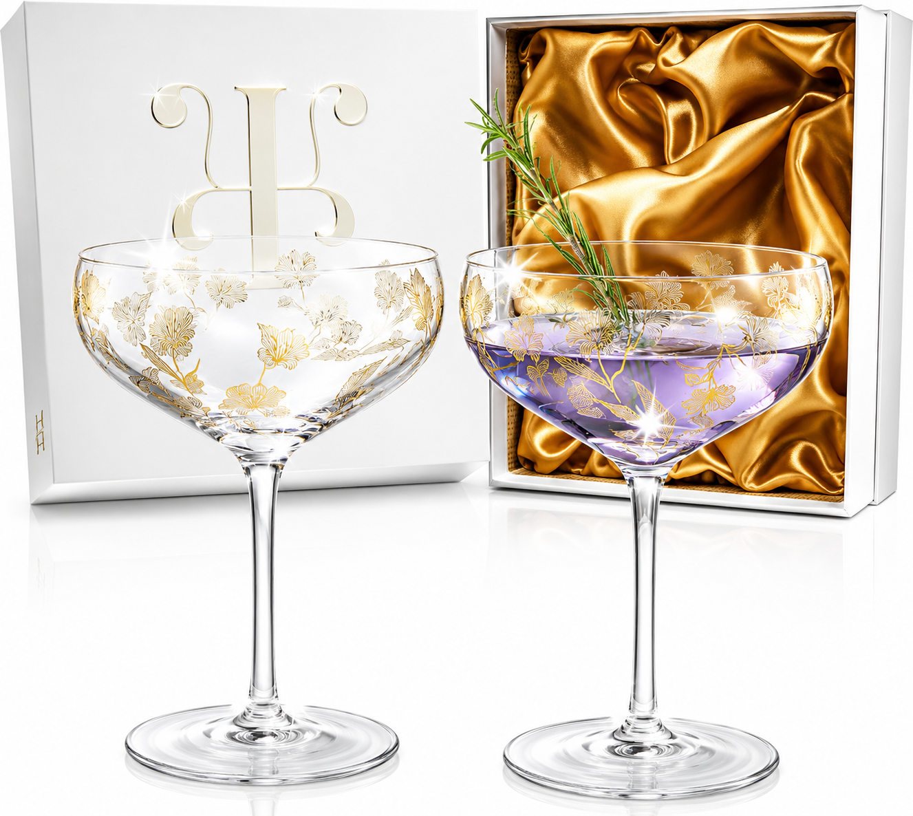 Trevi Champagne Coupe, Cocktail Glassware, Set of 2