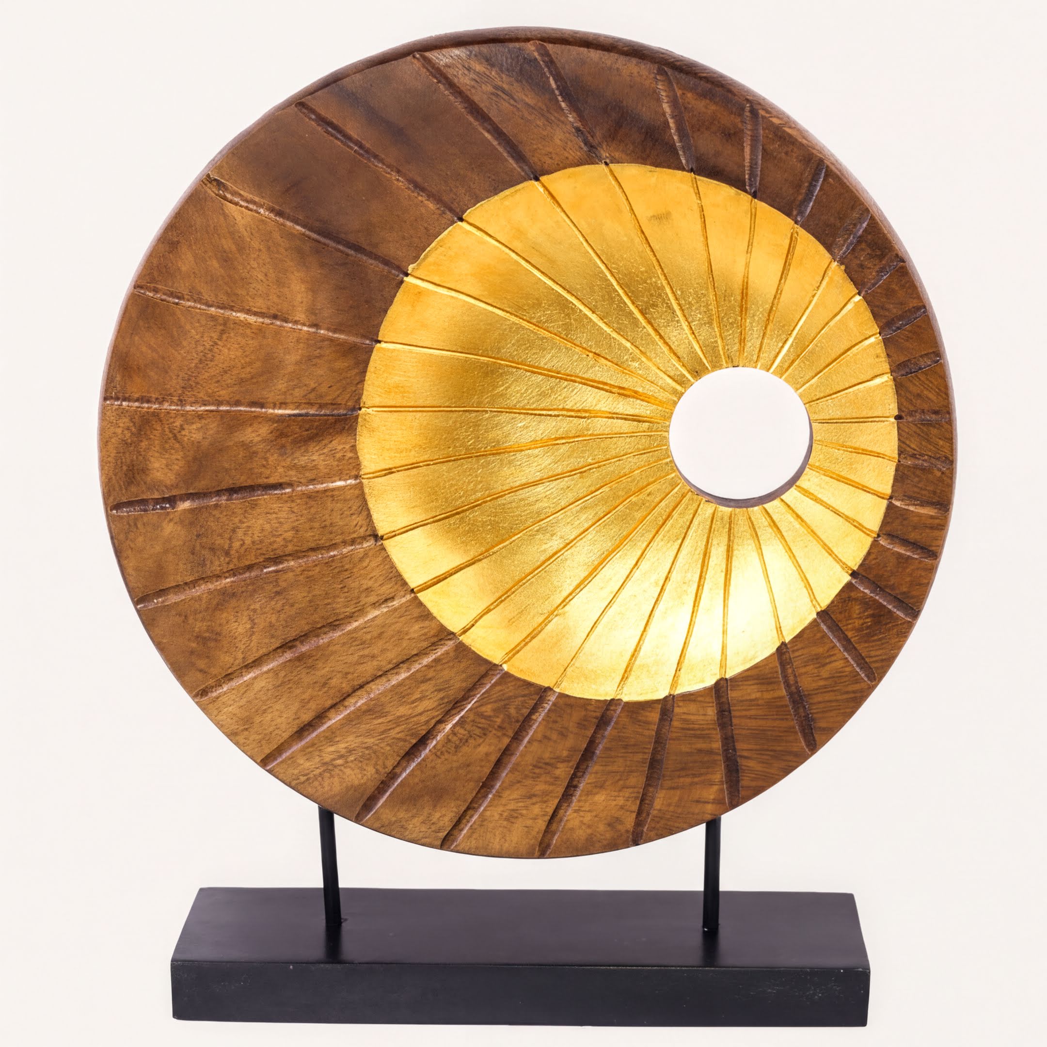 Handmade Wooden Sculpture – Acacia Wood Art Piece | Unique Home Sculpture Decor
