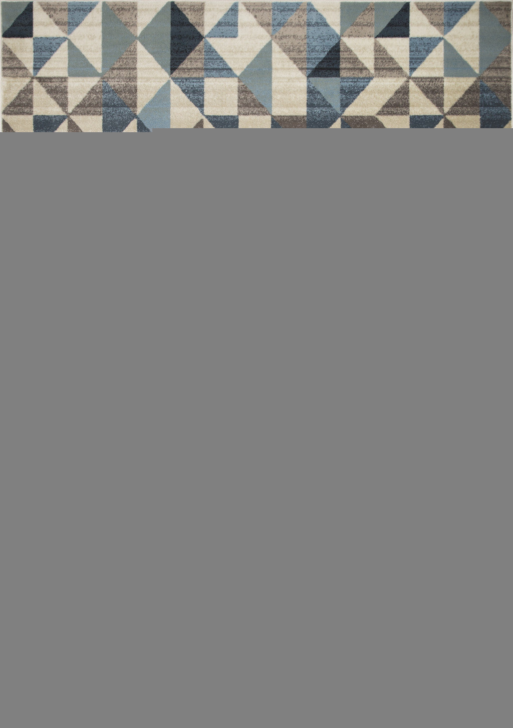 5 x 8 Blue Beige Nested Diamonds Modern Area Rug