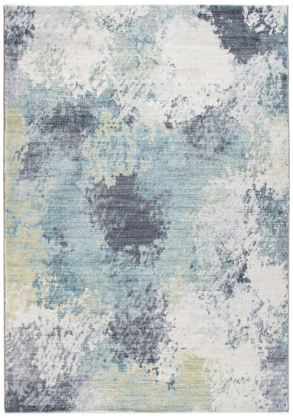 8 x 10 Blue Yellow Abstract Sky Area Rug