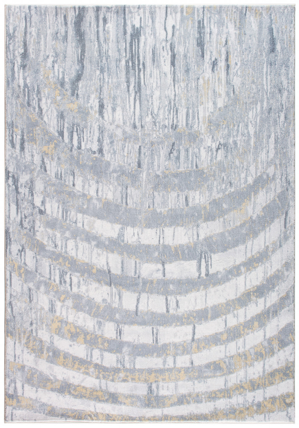 8 x 10 Gray Distressed Steps Abstract Area Rug