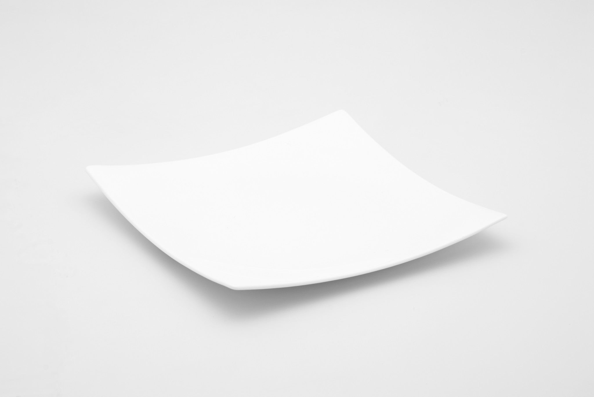 13 White Square Bone China Platter