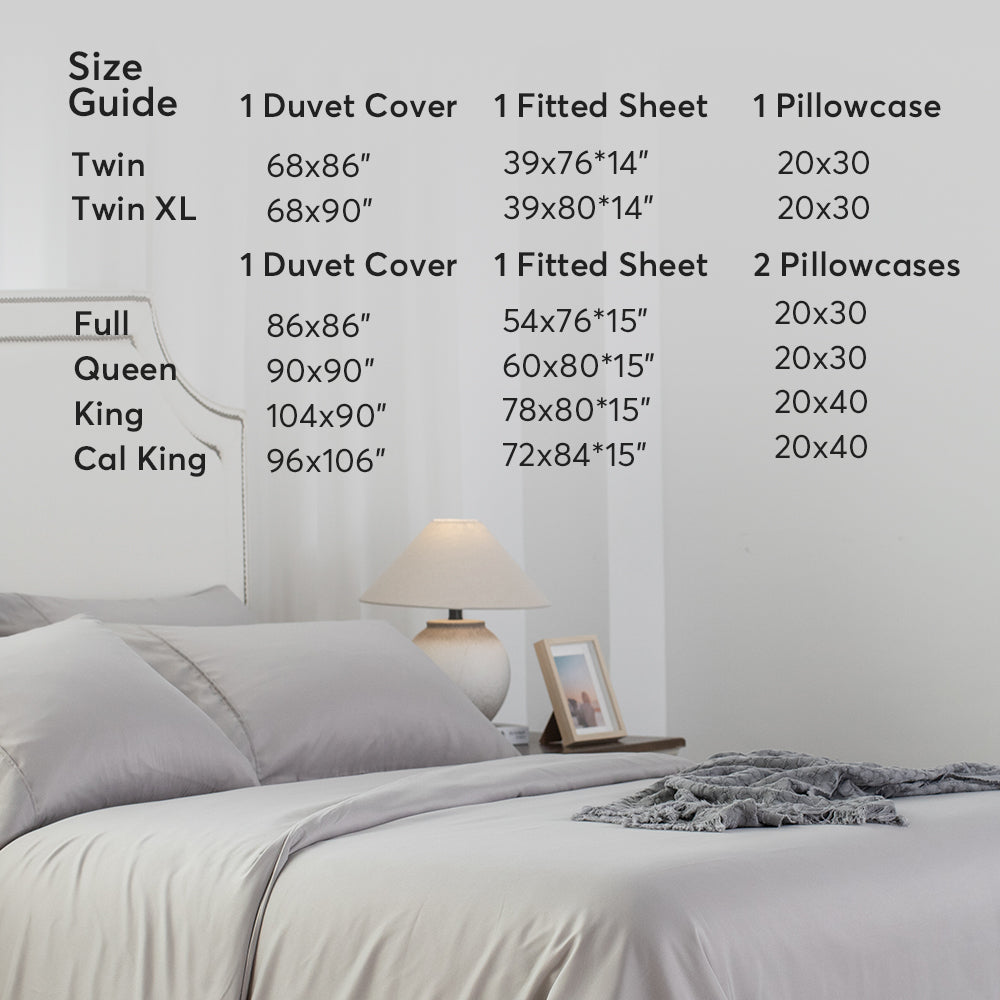 Kasentex Duvet Cover Bedding Set with Duvet Cover, Pillowcase, Fitted Sheet, Hypoallergenic and Breathable, Room Decor, Graduation Gifts