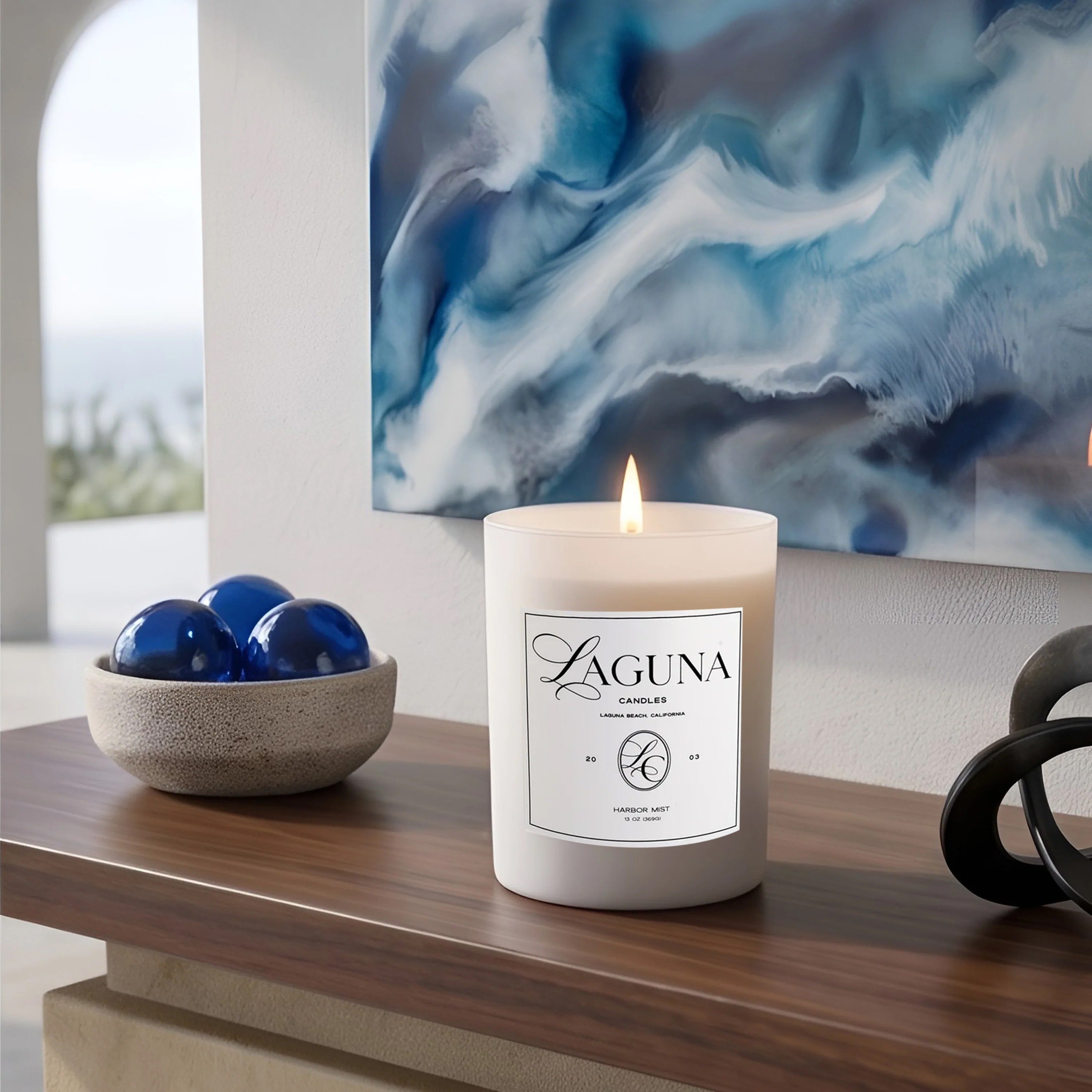 Laguna Candle Harbor Mist Luxury - Light Musk | 13oz ( 369g)