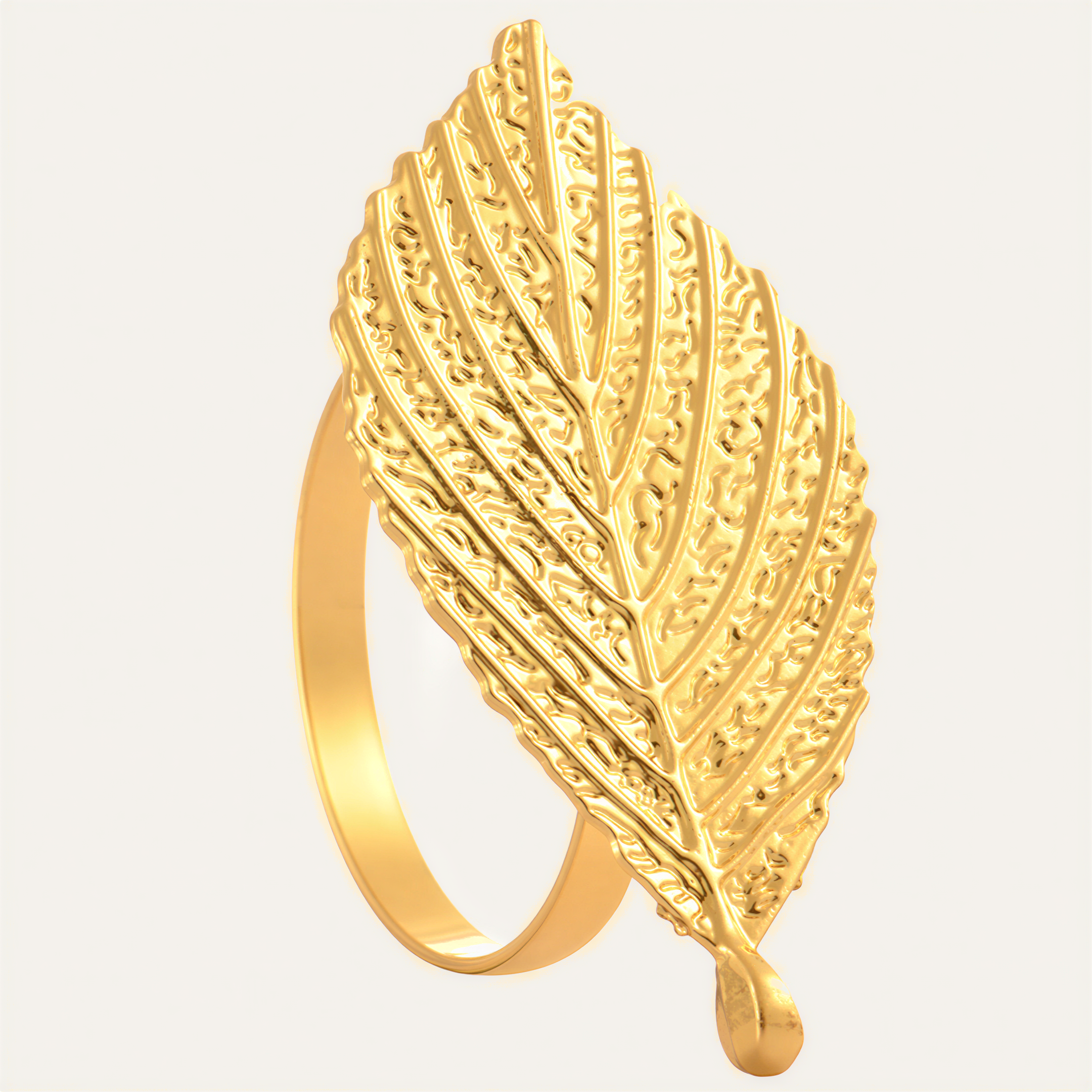 Gold Leaf Napkin Rings – Elegant Rust Resistant Table Decor Rings for Dining