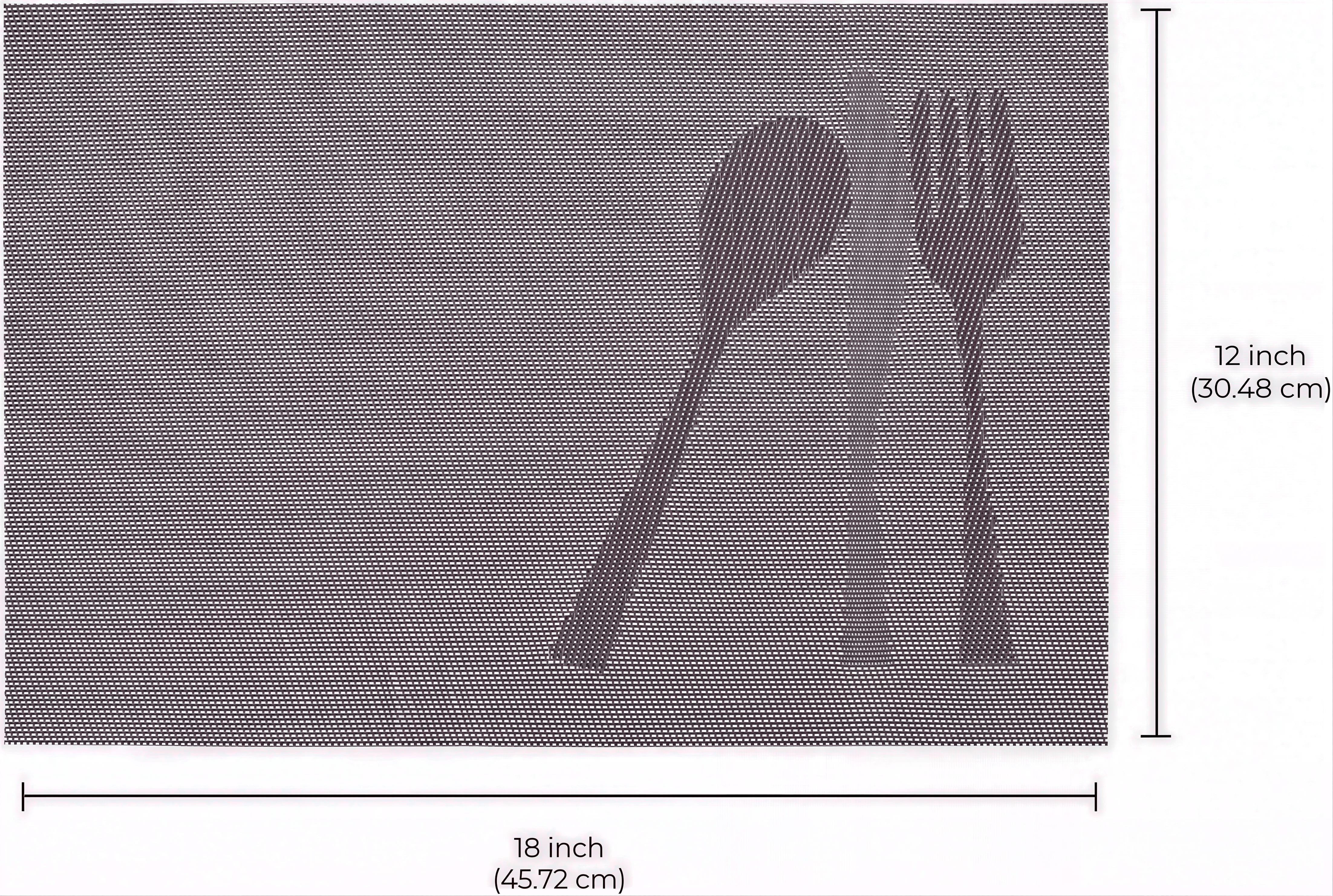 Vinyl Placemats - Devonshire Light Brown Table Protectors | Washable, Non Slip Mats