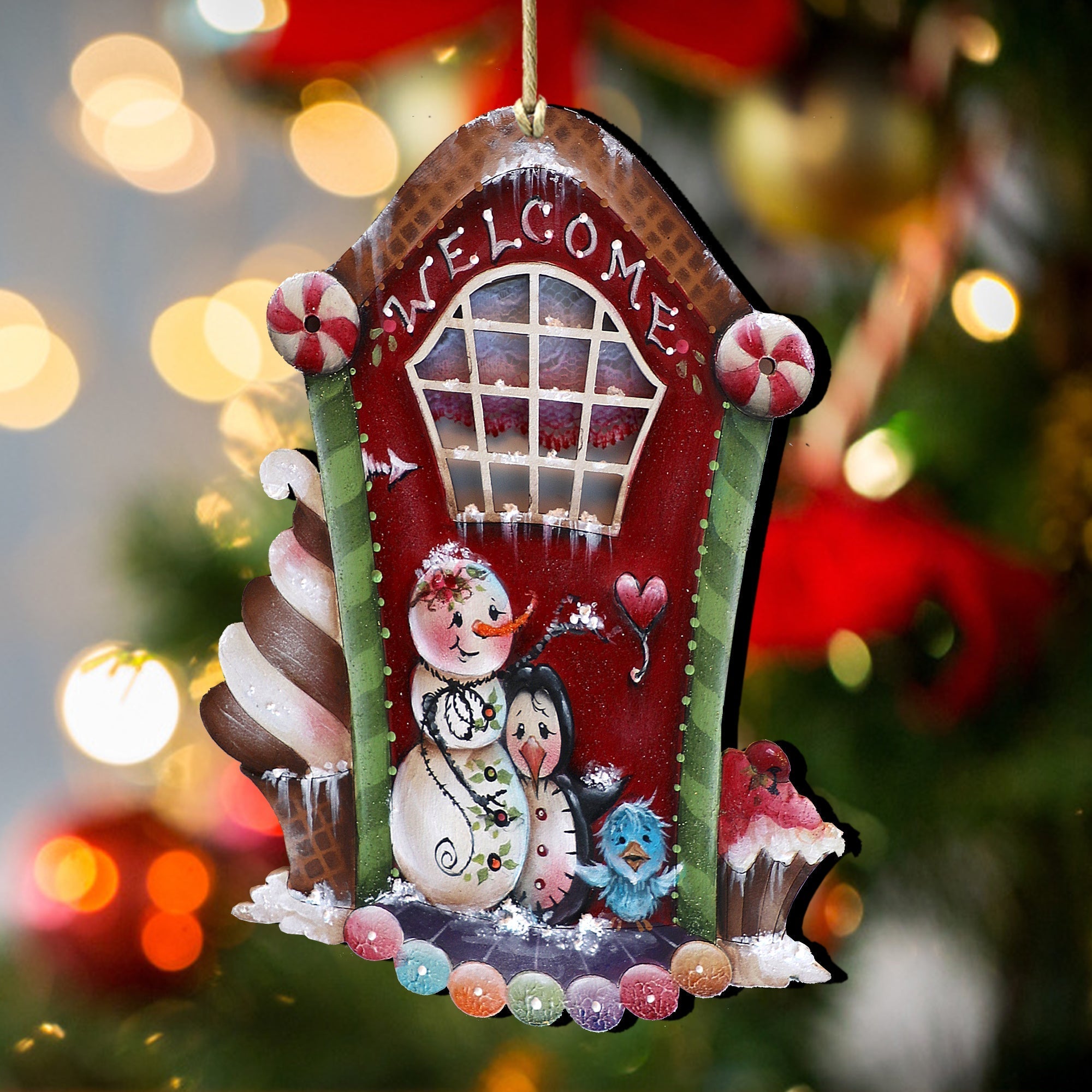 A Season of Sweet Christmas Wooden Ornaments by Jamie Mills-Price Christmas Santa Snowman Decor - 8611079-MP