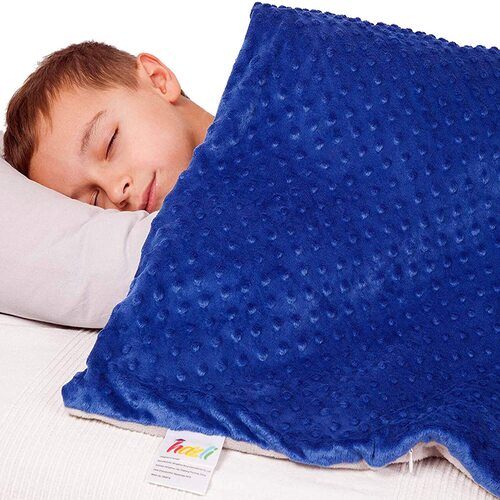 5 Lbs Kids Weighted Blanket with Cover | 36"x48" | 100% Cotton, Glass Beads