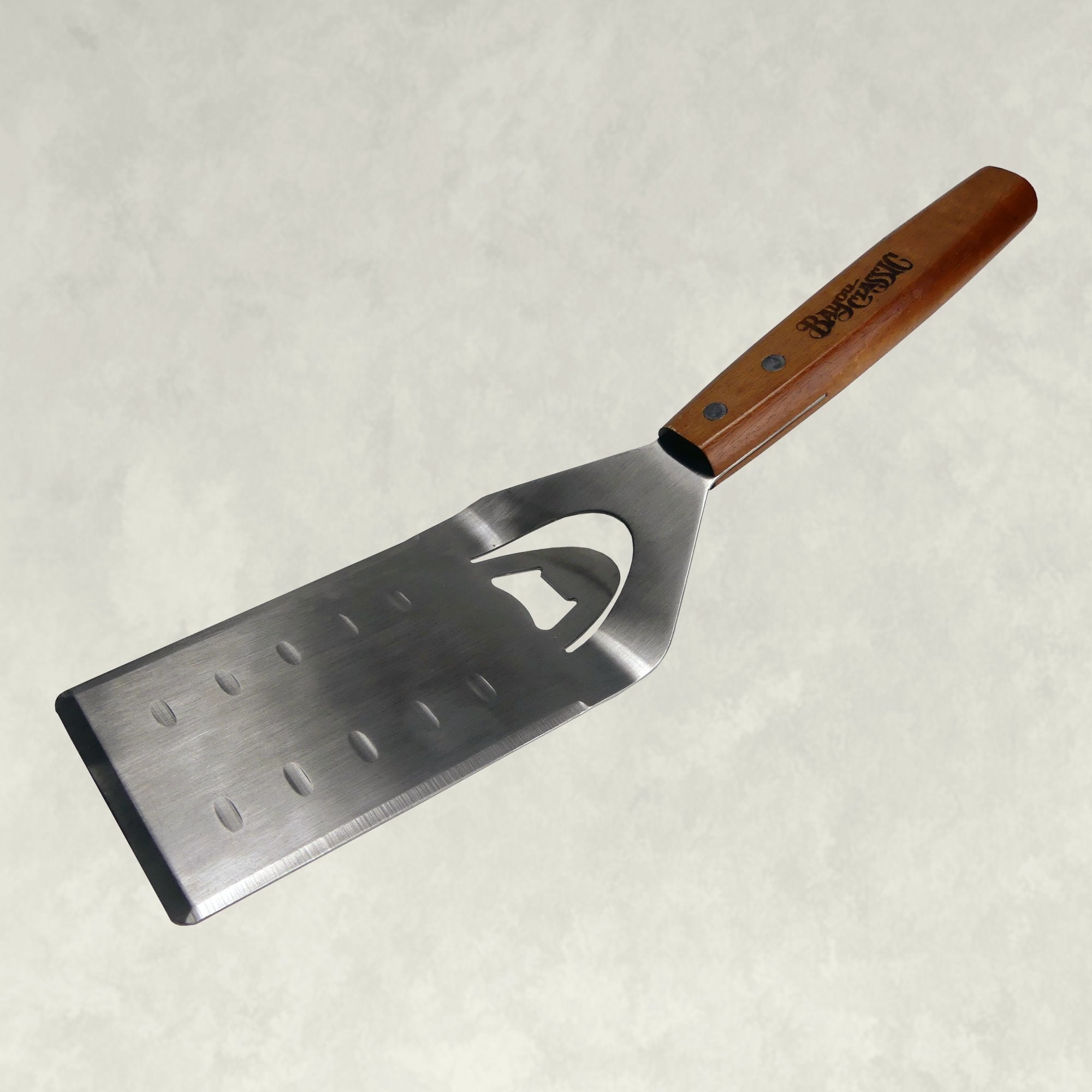 Bayou Classic Stainless Turner Spatula With Hardwood Handle
