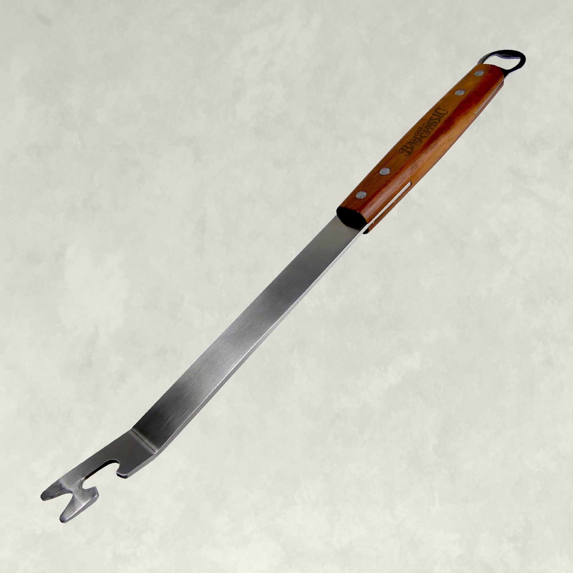 Bayou Classic Stainless Grill Tool With Hardwood Handle