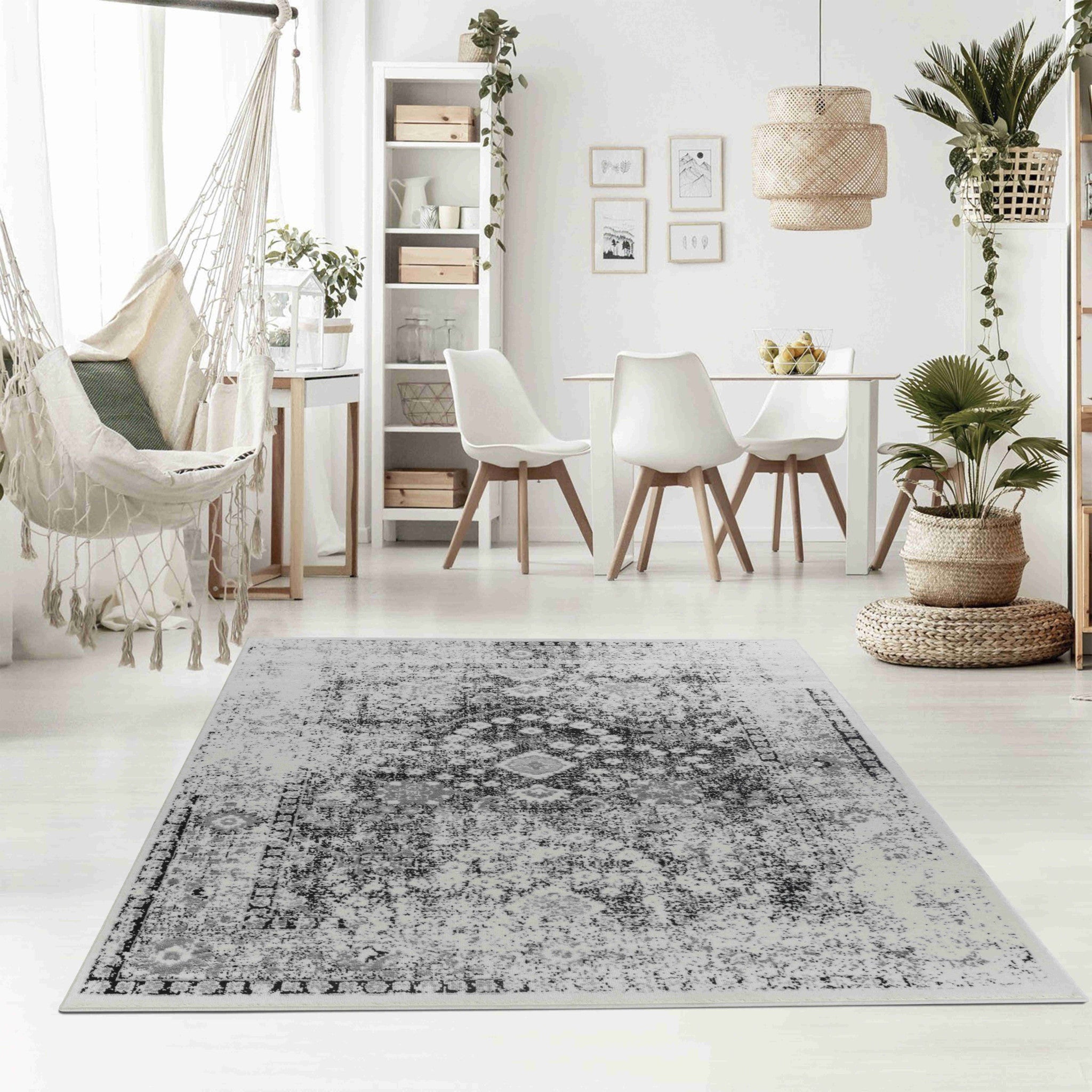 7 X 10 Black Oriental Area Rug