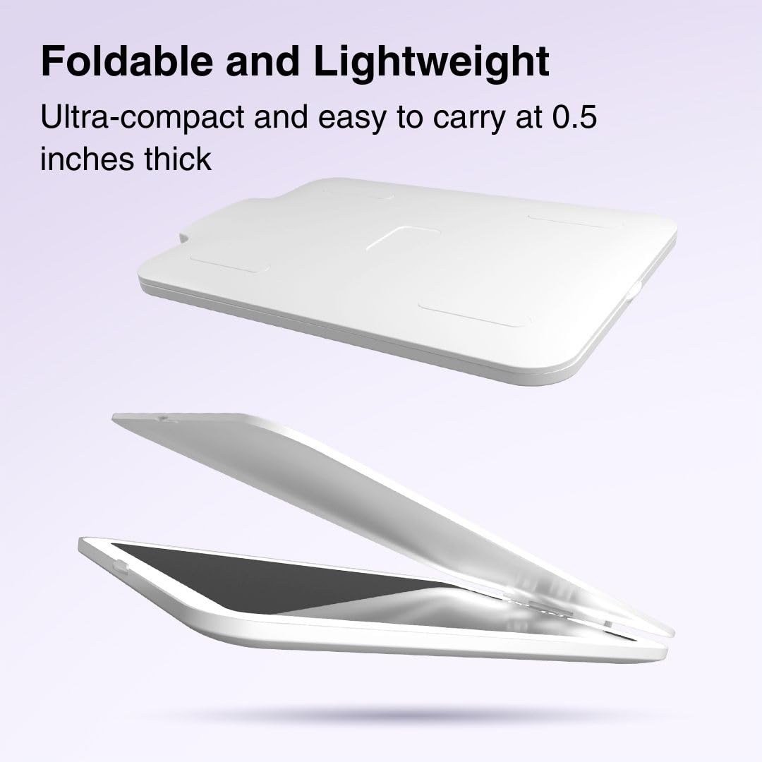 Fancii Rechargeable Travel Makeup Mirror With Bright Led Lights And 3 Color Modes - Ultra Thin, Portable And Lightweight, Touch