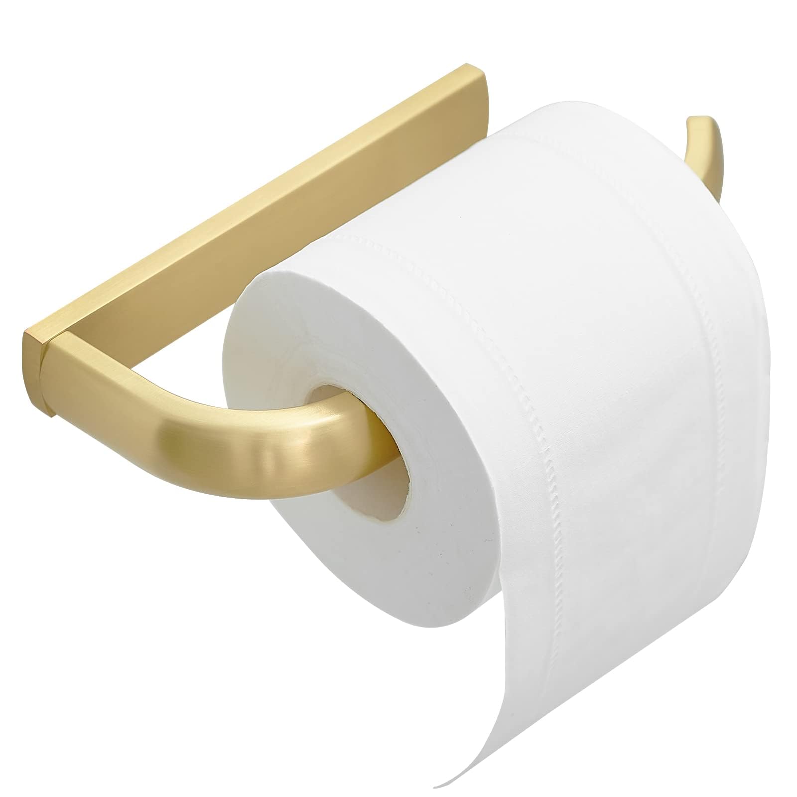 Besy Brass Toilet Tissue Paper Holder Brushed Gold Bathroom Accessories Wall Mounted, Rust Protection