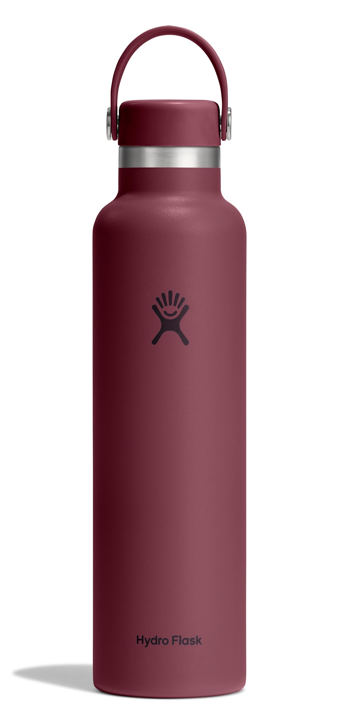 Hydro Flask Water Bottle  Insulated Stainless Steel  Non Spill, Leakproof in 24 Oz Burgundy