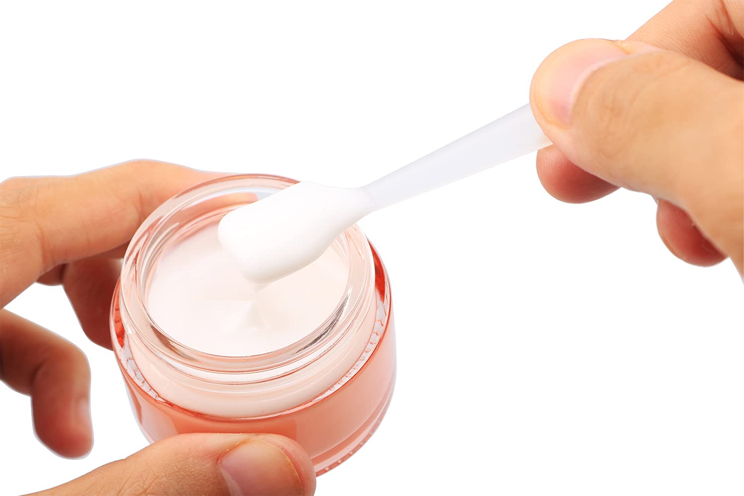 Furnido 4 Pack,1 Oz/30Ml Pink Glass Face Cream Jar Pot,Empty Thick Glass Cosmetic Cream Jar Container With Rose-Golden Cover,Inn