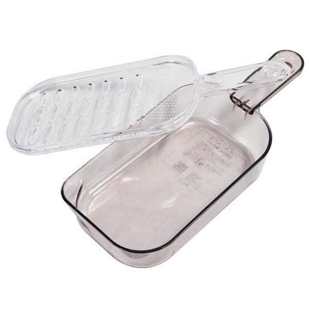 Japanbargain 1817, Large Japanese Kitchen Zester Grater Daikon Radish Grater Ginger Garlic Onion Wasabi Grater With Container, M