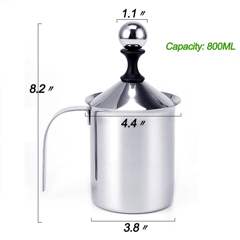 Manual Stainless Whipped Cream Dispenser - Stainless Steel Handheld Diy Whipped Cream Dispenser - Perfect Cream Whipper Maker Fo