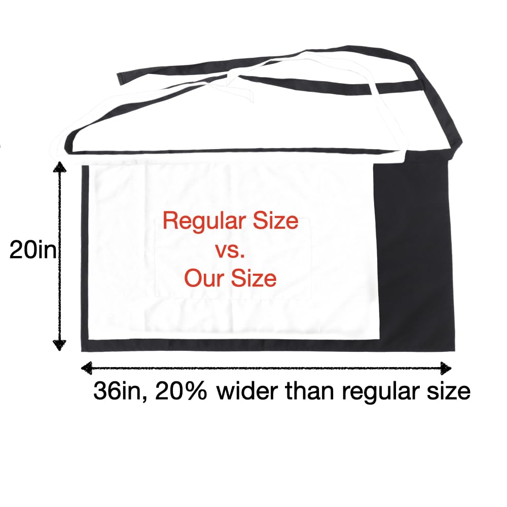 Urby Waist/Half Aprons For Women With Pockets Plus Size Apron Xl Xxl Or Waist W40+, Mandiles Para Mujer Para Trabajo, Extra Larg