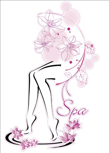 Spa Room Artwork Decor Wall Sticker Decal **15''W X 23''H** (1 Piece)