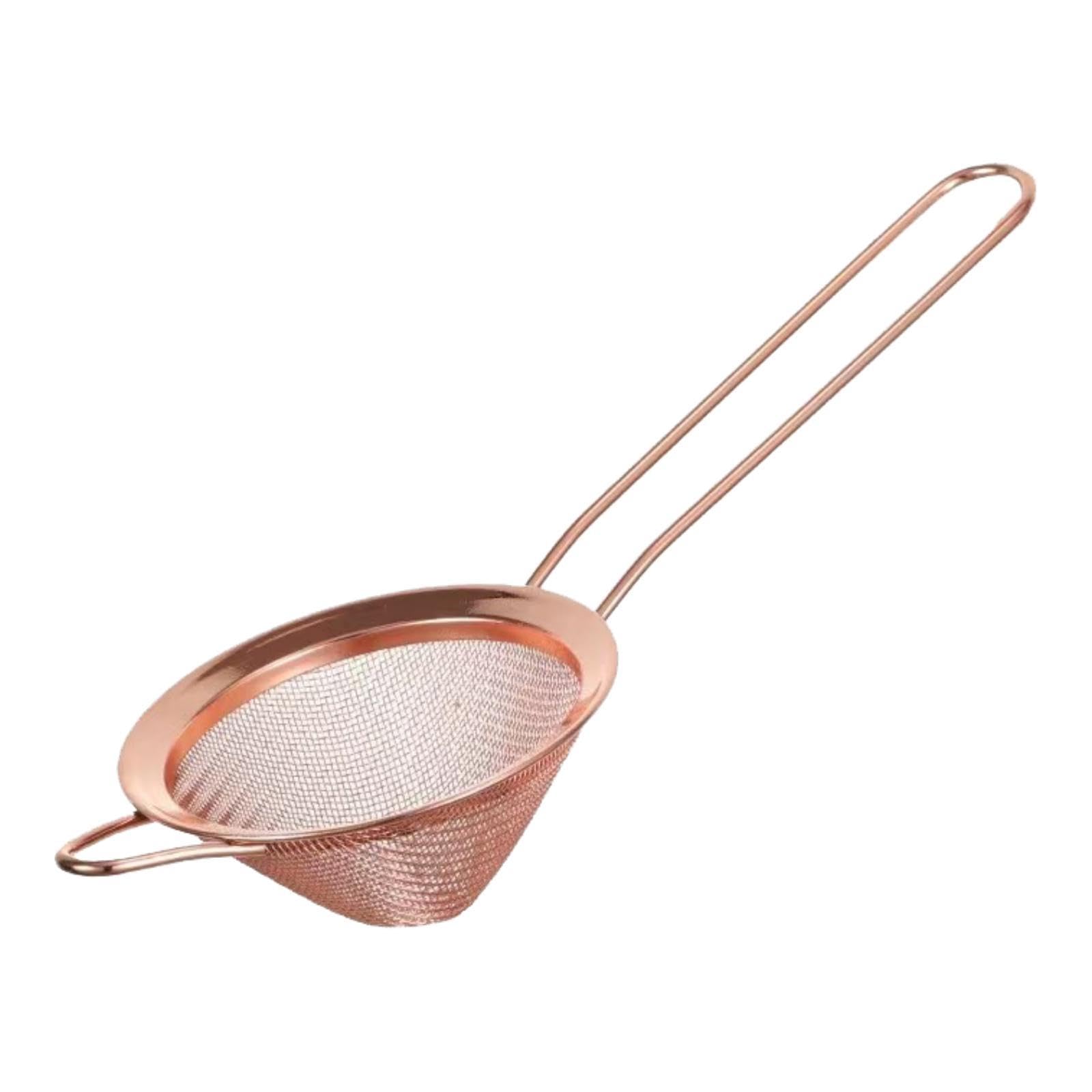 Atorse Small Matcha Sifter Sturdy Rustproof Tea Strainer For Straining Flour Coffee Rose Gold