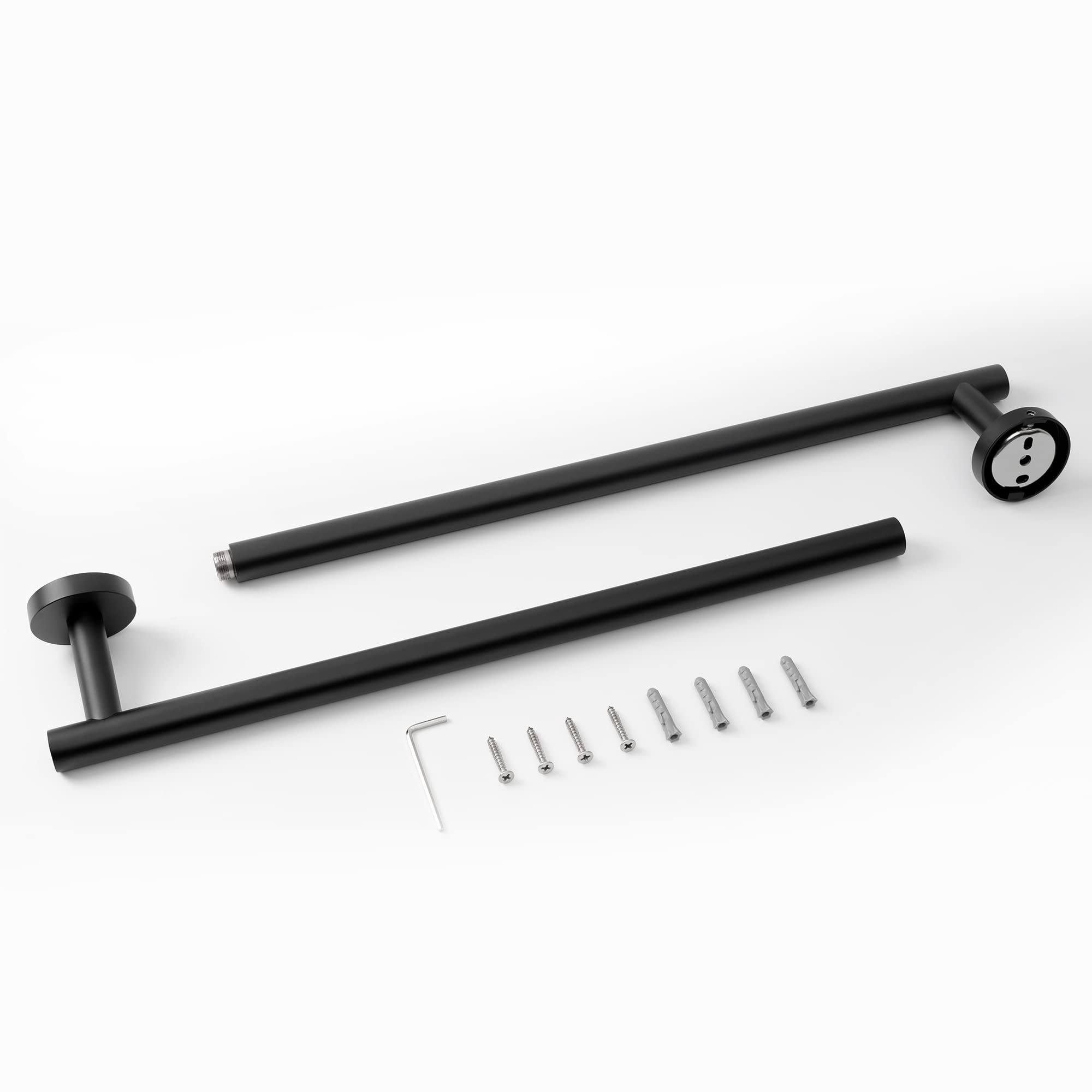 Hitslam Matte Black 31.6 Inch Towel Bar For Bathroom, Sus304 Stainless Steel Bathroom Towel Rack Wall Mounted, Modern Home Decor