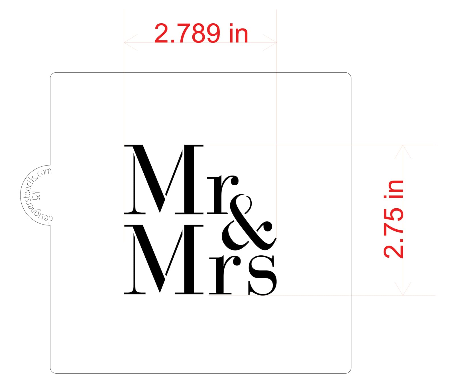 Mr & Mrs Cookie And Craft Stencil By Designer Stencils