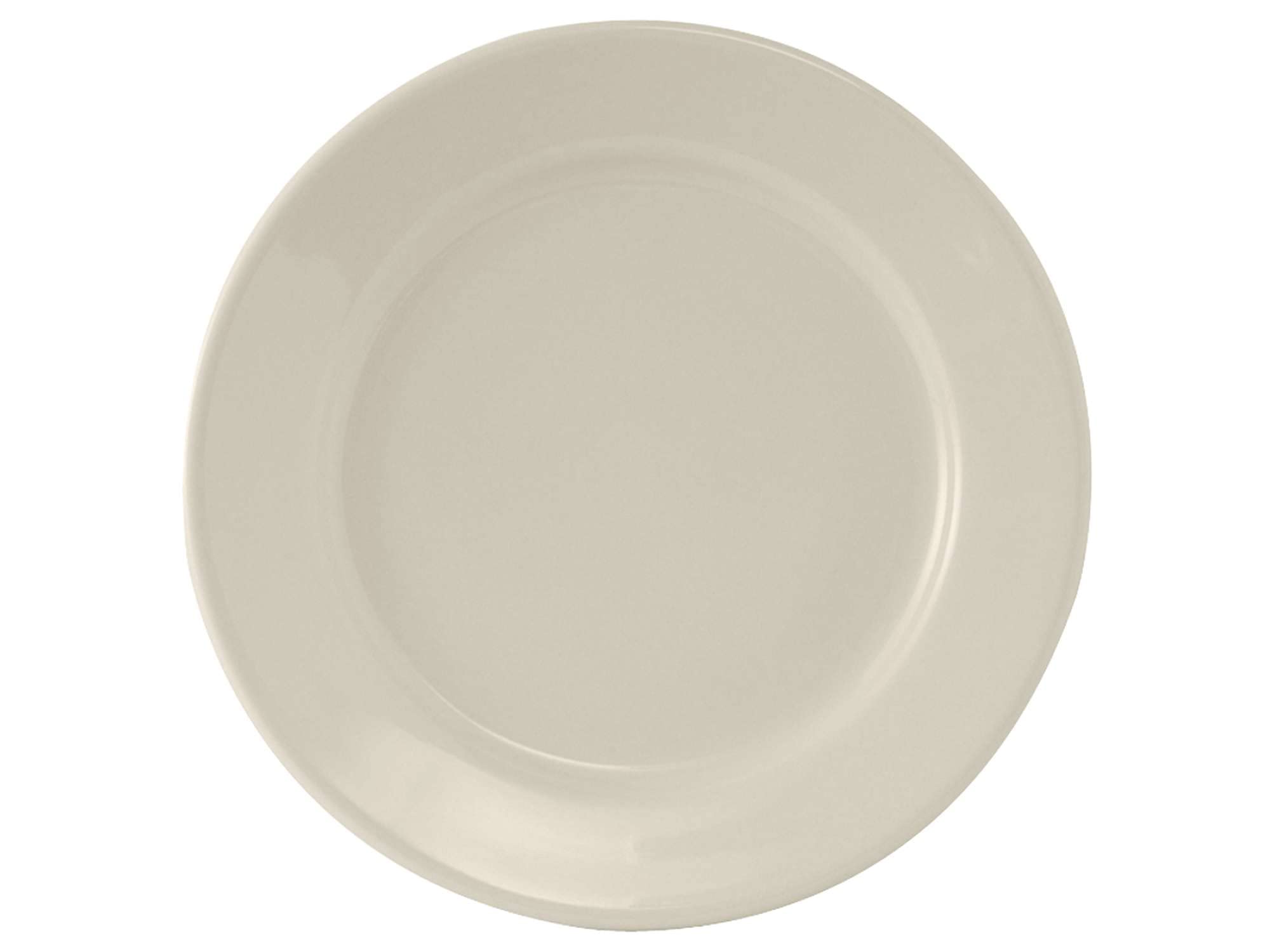 Tuxton China TRE-021 Plate, 12 Diameter, Round, Wide Rim, Rolled Edge, Microwave and Dishwasher Safe, Oven Proof, Fully Vitrifie