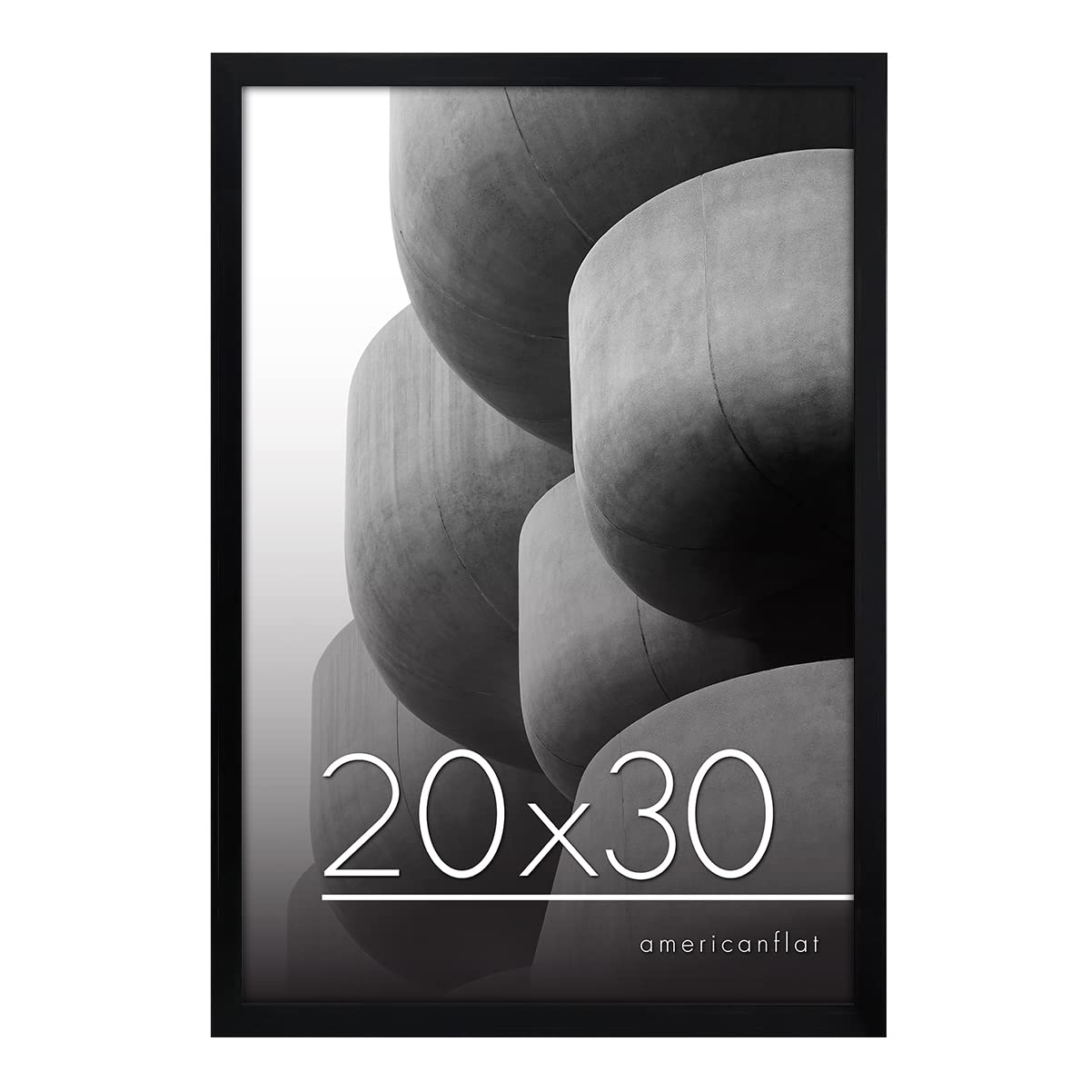 Americanflat 20X30 Poster Frame In Black With Polished Plexiglass - Thin Border 20 X 30 Inch Large Picture Frame For Wall, Poste